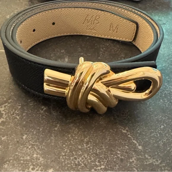 MB Styles Signature Black and Gold Knot Belt - Picture 2 of 7